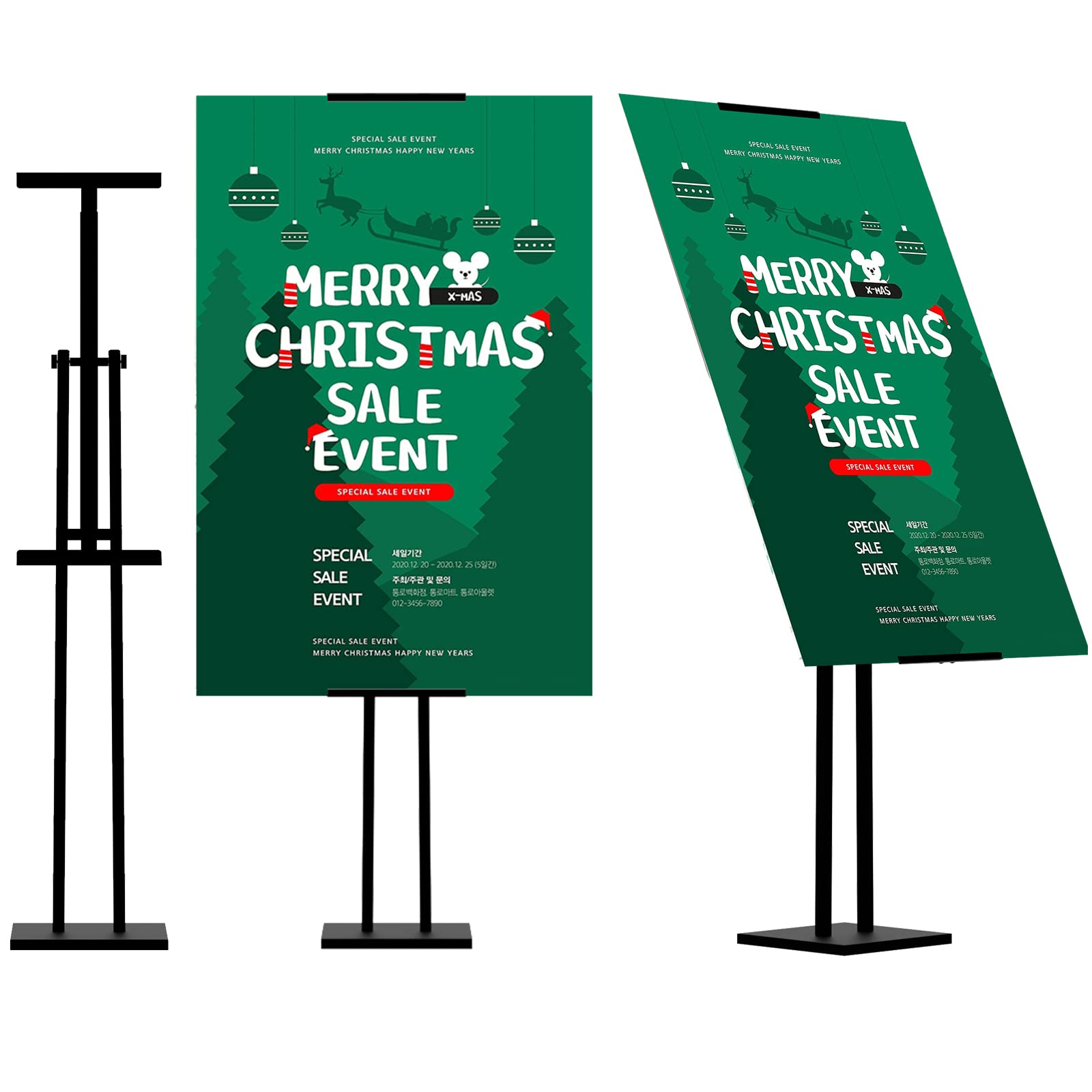 Climberty® Upright Sign Stand Stainless Steel Sign Holder Tilting Display Stand Rack with Adjustable Height & Angle, Commercial Advertisement Poster Stand Restaurants Menu Stand Climberty® Upright Sign Stand Stainless Steel Sign Holder Tilting Display Stand Rack with Adjustable Height & Angle, Commercial Advertisement Poster Stand Restaurants Menu Stand